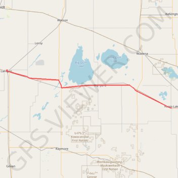 Lanigan - Foam Lake trail, distance, elevation, map, profile, GPS track
