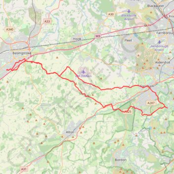 Brighton Hill - South Downs National Park trail, distance, elevation, map, profile, GPS track
