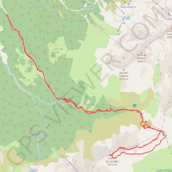 Pointe du Sifflet depuis Prabert (Belledonne) trail, distance, elevation, map, profile, GPS track