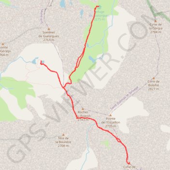 Cime de Pal - Lacs de l'Estrop trail, distance, elevation, map, profile, GPS track