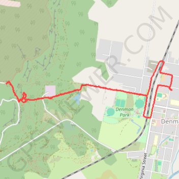 Denman common for Orienteering event trail, distance, elevation, map, profile, GPS track