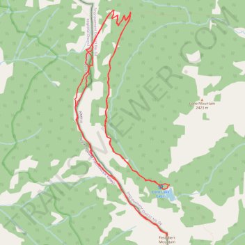 Hike Lone Lake to Festubert Mountain and back trail, distance, elevation, map, profile, GPS track