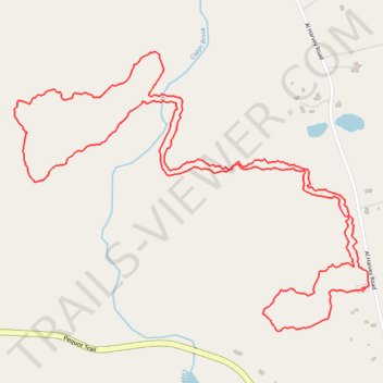 Copps Brook Preserve Hiking Trails - Blue Loop and Yellow Trail trail, distance, elevation, map, profile, GPS track