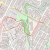 Walk across new suspension bridge to Signature Park across Shoal Creek trail, distance, elevation, map, profile, GPS track