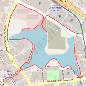 Lake Carolyn Promenade trail, distance, elevation, map, profile, GPS track