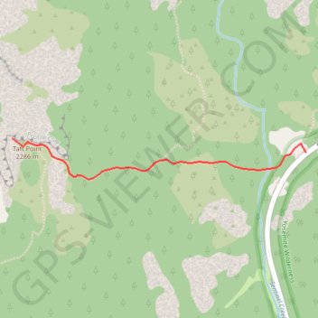 Taft Point trail, distance, elevation, map, profile, GPS track