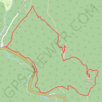 Wolf Rock and Chimney Rock Loop in Catoctin Mountain Park trail, distance, elevation, map, profile, GPS track