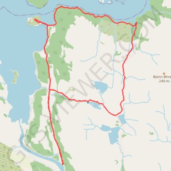 Castle Tioram trail, distance, elevation, map, profile, GPS track