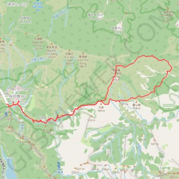 吊燈籠 trail, distance, elevation, map, profile, GPS track