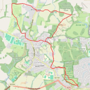 Walk - Haywards Heath, Borde Hill, Cuckfield, Whitemans Green trail, distance, elevation, map, profile, GPS track