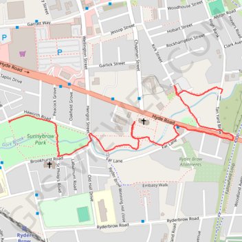 Gore Brook trail, distance, elevation, map, profile, GPS track