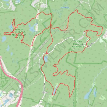Weldon Brook & Mahlon Dickerson trail, distance, elevation, map, profile, GPS track