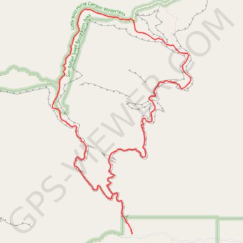Little Wild Horse Canyon and Bell Canyon Loop in Muddy Creek Wilderness trail, distance, elevation, map, profile, GPS track