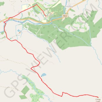 Walk up to Creag Liath trail, distance, elevation, map, profile, GPS track