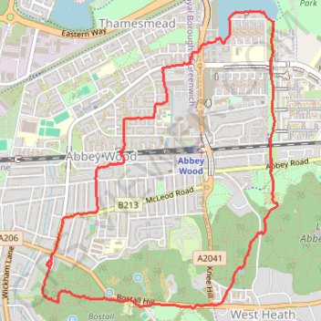 Wogebourne Lost River and Woods Loop trail, distance, elevation, map, profile, GPS track