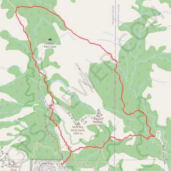 Brins Butte Loop via Seven Sacred Pools trail, distance, elevation, map, profile, GPS track