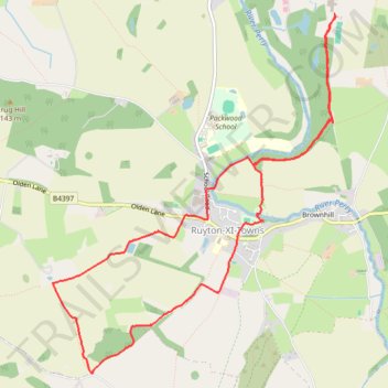 Boreatton Park Loop trail, distance, elevation, map, profile, GPS track