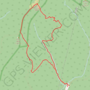 Mount Moosilauke Loop via South Peak in White Mountain National Forest trail, distance, elevation, map, profile, GPS track
