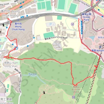 Brick Hill trail, distance, elevation, map, profile, GPS track