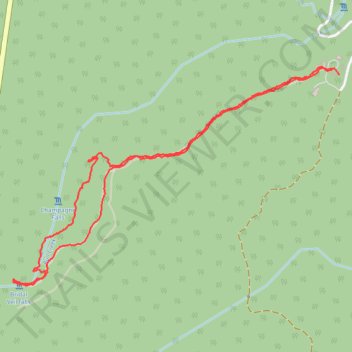 Hike to Bridal Vails and Champagne Falls trail, distance, elevation, map, profile, GPS track