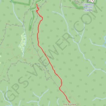The Ruined Castle - Blue Mountains National Park trail, distance, elevation, map, profile, GPS track