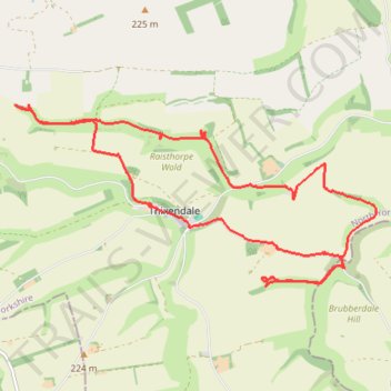 Thixendale Loop trail, distance, elevation, map, profile, GPS track