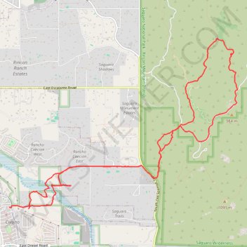 Hike the Cactus forest trail - with some detours trail, distance, elevation, map, profile, GPS track