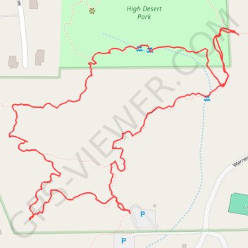 High Desert Loop trail, distance, elevation, map, profile, GPS track