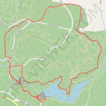 Cosgrave Reservoir - Goldfields trail, distance, elevation, map, profile, GPS track