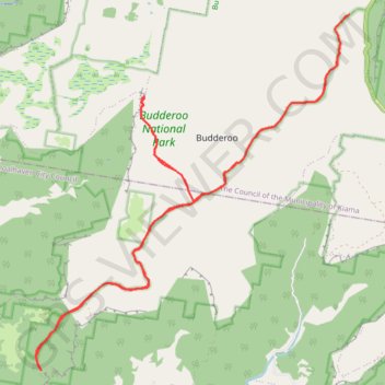 Budderoo Fire Trail - Gerringong Falls trail, distance, elevation, map, profile, GPS track