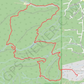 Loop in the Cibola National Forest from Sandia Haven via Cienega Canyon and Cold Canyon trail, distance, elevation, map, profile, GPS track
