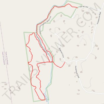 Hunter Brook Preserve loop trail, distance, elevation, map, profile, GPS track