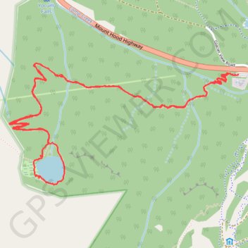 Mirror Lake Loop Trail in Mount Hood National Forest trail, distance, elevation, map, profile, GPS track