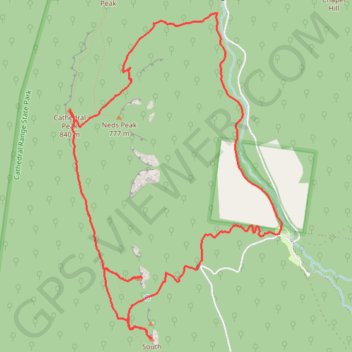 The cathedral and the jawbones trail, distance, elevation, map, profile, GPS track