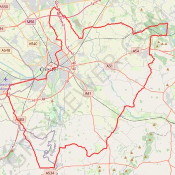 Bike Loop from Chester trail, distance, elevation, map, profile, GPS track