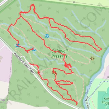 Caldwell Preserve Trails trail, distance, elevation, map, profile, GPS track