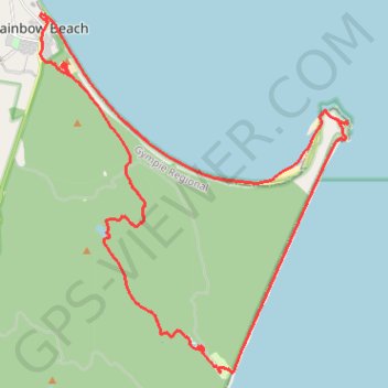 Rainbow Beach - Double Island Point trail, distance, elevation, map, profile, GPS track