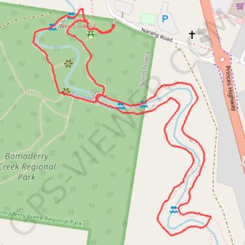Bomaderry Creek Walk trail, distance, elevation, map, profile, GPS track
