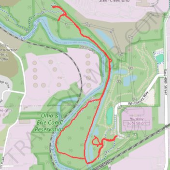 Ohio & Erie Canal Towpath Trail trail, distance, elevation, map, profile, GPS track