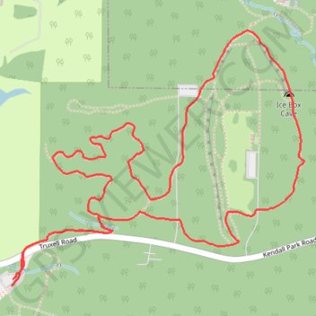 Pine Grove Trail and Ledges Trail Loop in Cuyahoga Valley National Park trail, distance, elevation, map, profile, GPS track
