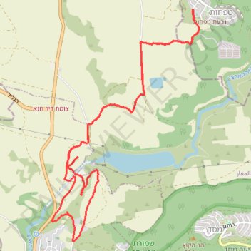 Cycling from Tefahot to Eilabun trail, distance, elevation, map, profile, GPS track