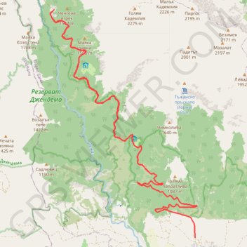 Kademliisko praskalo trail, distance, elevation, map, profile, GPS track
