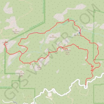 Sandstone Peak and Tri Peaks Loop trail, distance, elevation, map, profile, GPS track